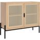 Avida 37.5 X 18.75 inch Black / Rustic Oak/Natural Sideboard, Small
